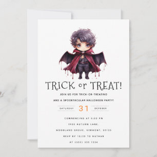 Vampier's Call: Trick or treat Halloween Party Kaart