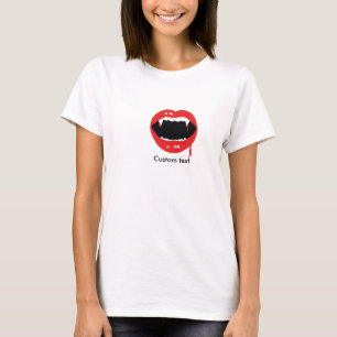 Vampiertanden Bloed Halloween Goth T-shirt Top