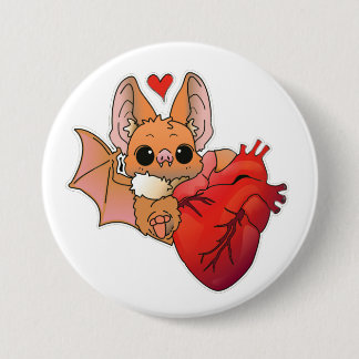 Vampiervleermuis Ronde Button 7,6 Cm