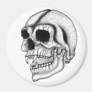 Vampir ontwerp zwart-wit magneet