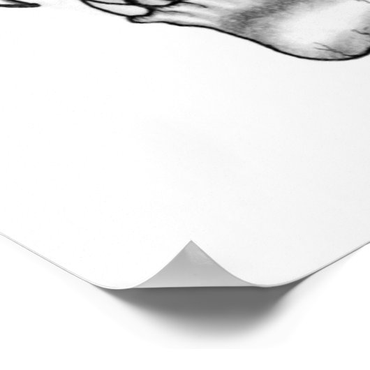 Vampir ontwerp zwart-wit poster (Hoek)