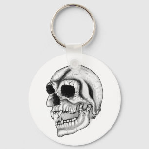 Vampir ontwerp zwart-wit sleutelhanger