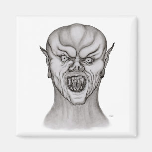 Vampir zwart-wit ontwerp magneet