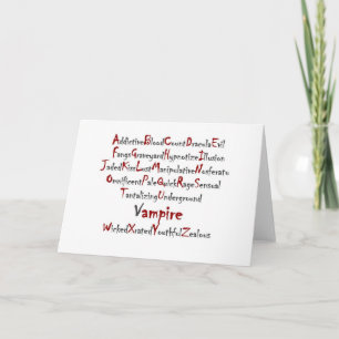 Vampire Alphabet Kaart
