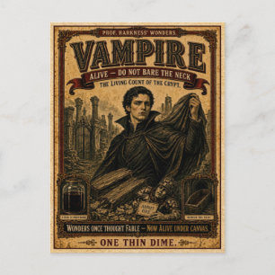 Vampire, Antiek Circusmonster Briefkaart