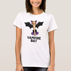 Vampire Bat Funny Baseball Pun T-shirt