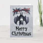 Vampire Bat Gothic Christmas Kaart (Voorkant)