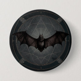Vampire Bat Gothic Dark, Ai Generated Design Ronde Button 7,6 Cm