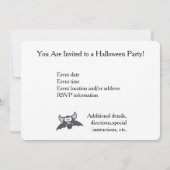 Vampire Bat Halloween Party Invitation (Dos)
