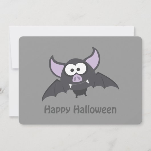 Vampire Bat Halloween Party Invitation (Devant)