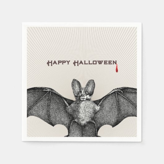 Vampire Bat Halloween Servet (Voorkant)