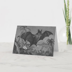 Vampire Bat Lithograph Kaart