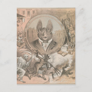 Vampire Bat Portrait Briefkaart