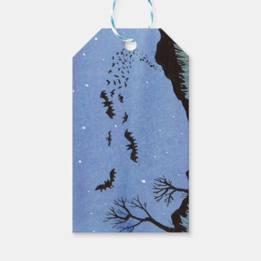 Vampire Bats Halloween Cadeaulabel (Voorkant)