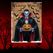 Vampire Bats  stijl Halloween krant Poster