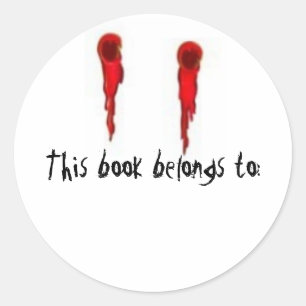 Vampire Bietboeksticker Ronde Sticker
