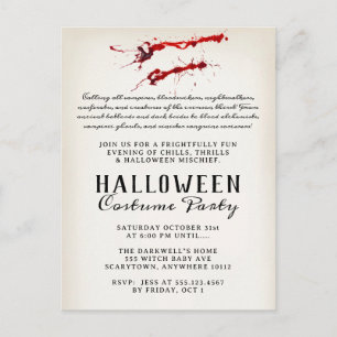 Vampire Bloed Halloween Feest  Feestdagenkaart