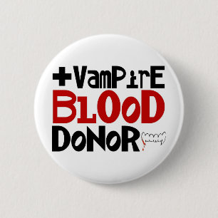 Vampire bloeddonor ronde button 5,7 cm