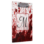 Vampire bloeddruppelaar Monogram Initiaal Klembord (Rechts)