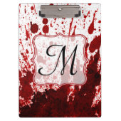 Vampire bloeddruppelaar Monogram Initiaal Klembord (Voorkant)