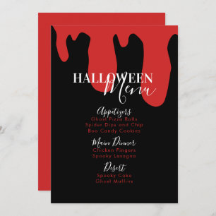 Vampire Bloedhalloween Birthday Party Menu