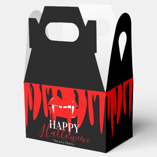 Vampire bloedLips Halloween Birthday Party Bedankdoosjes (Geopend)