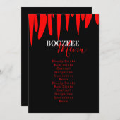 Vampire Blood Halloween Party Boire Menu (Devant / Derrière)