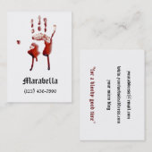 Vampire Bloody Hand Print Visitekaartje (Voorkant / Achterkant)