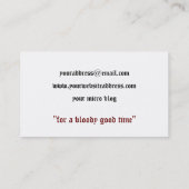 Vampire Bloody Visitekaartje (Achterkant)