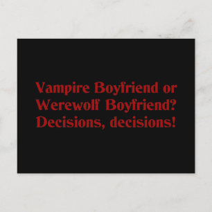 Vampire Boyvriend of Werewolf Boyvriend Briefkaart