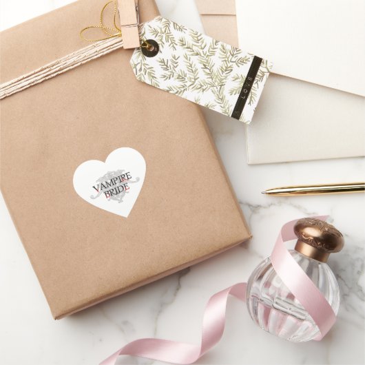 Vampire Bride Heart Sticker (Geschenken)