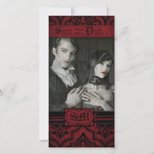 Vampire Bride SD-fotokaart Save The Date (Voorkant)