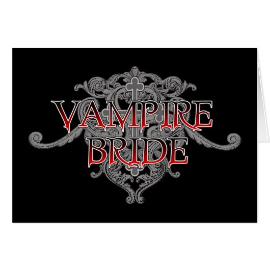 Vampire bridekaart (Voorkant Horizontaal)