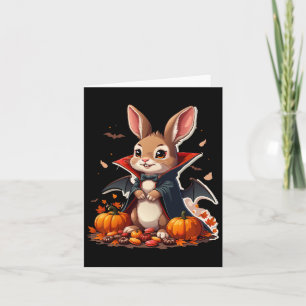 Vampire Bunny Kostuum Grappig Halloween Kaart