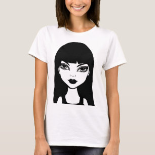 Vampire Cartoon Girl Originele Kunsttekening T-shirt