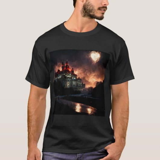 Vampire Castle Basic Dark T-Shirt (Voorkant)
