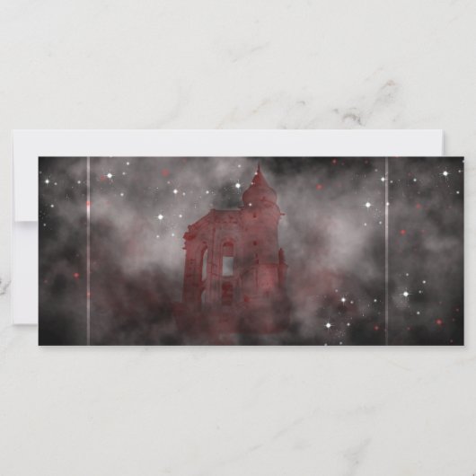 Vampire Castle Gothique Mariage Invitations (Dos)