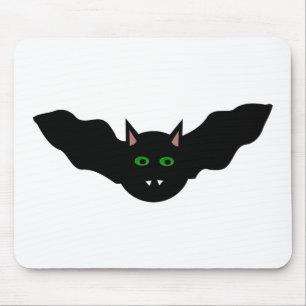 Vampire Cat Faced Bat Halloween Mousepad Muismat