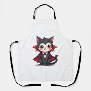 Vampire Cat - Schattige Halloween Pet T-shirt Schort