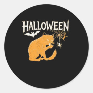 Vampire Cat's Halloween Classic T-shirt Ronde Sticker