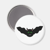 Vampire chat face chauve Halloween aimant (Recto/Verso)