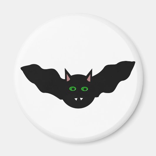 Vampire chat face chauve Halloween aimant (Devant)