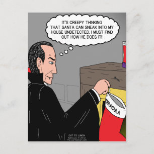 Vampire Christmas Stocking Feestdagenkaart