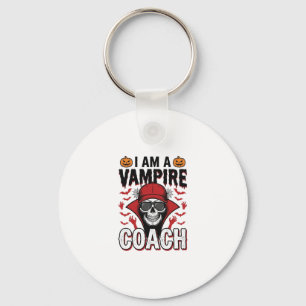 Vampire Coach Halloween Schedel Vintage T-shirt On Sleutelhanger