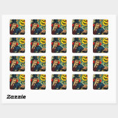  Vampire Comics Vierkante Sticker (Vel)