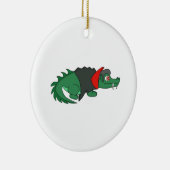 Vampire Crocodile Keramisch Ornament (Rechts)