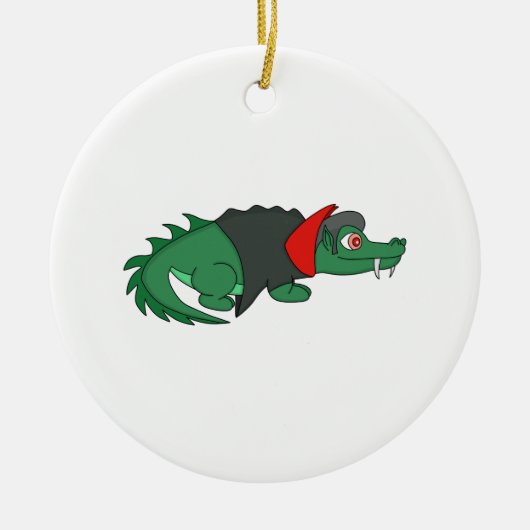 Vampire Crocodile Keramisch Ornament (Voorkant)