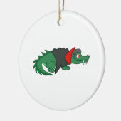 Vampire Crocodile Keramisch Ornament (Links)