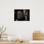 Vampire debout dans la fenêtre Poster léger Imprim (Cuisine)