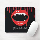 Vampire druipend bloed Halloween tanden muismat (Met muis)